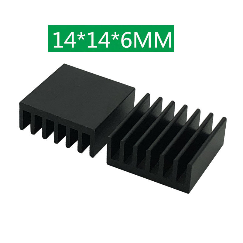 12 Pack Small Aluminum Heatsinks 14x14x6mm With Thermal Adhesive – For Cooling Chips, 3D Printer Motors, Electronics-321394