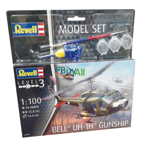 REVELL MODEL SET BELL UH-1H GUNSHIP (REV64983)