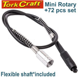 MINI ROTARY TOOL AND 72 PC ACCESSORY KIT WITH FLEXIBLE SHAFT