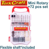 MINI ROTARY TOOL AND 72 PC ACCESSORY KIT WITH FLEXIBLE SHAFT