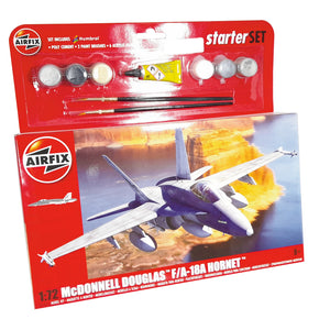 AIRFIX LARGE STARTER SET MC DONNELL DOUGLAS F-18A HORNET