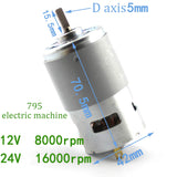 DC Motor 12-24VDC 3.34-3.75A 8000-16000RPM 795(D-axis)