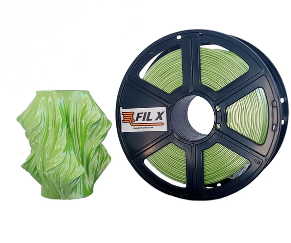 FILAMENT PLA SILK FILX GREEN 1.75MM 1KG