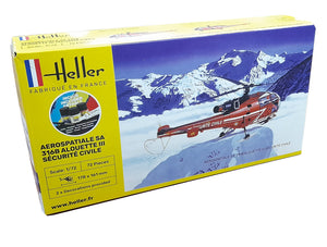 HELLER MODEL SET AEROSPATIALE ALOUETTE III 1/72