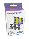 LED Pocket Video Light With Clip RGB AY-83