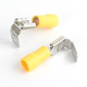 LUGS 6.4mm YELLOW PIGGY BACK 2PC