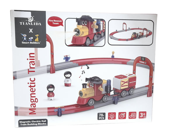 MAGNETIC ELECTRIC TRAIN BUILDING TRACK SET