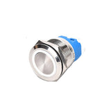 Metal Button Switch 22mm Non Latching 12-24VDC 3A With White