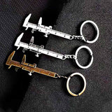 Mini Vernier Caliper Model Keychain (Steel/Copper Colour)