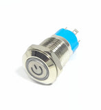 PUSH BUTTON LATCH GREEN LIGHT 12V-24VDC 12mm