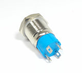 PUSH BUTTON LATCH GREEN LIGHT 12V-24VDC 12mm