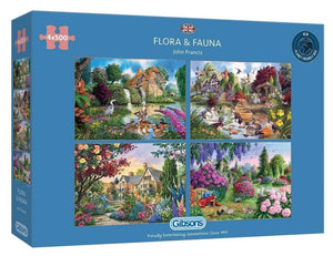 PUZZLE 4X500PC FLORA & FAUNA