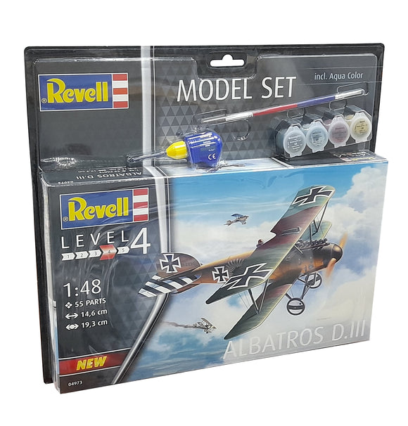 REVELL MODEL SET ALBATROS D.III PLANE 1/48