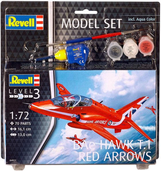 REVELL MODEL SET BAE HAWK T1 RED ARROWS 1/72 64921