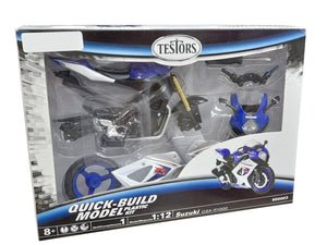 TESTORS MODEL KIT SUZUKI GSX-R1000 MOTORCYCLE-BL/WH2008 1/12