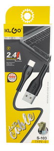 USB CABLE 1M TYPE C KLGO S-103