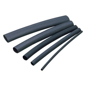 HEAT SHRINK TUBING 5MM BLACK 50CM