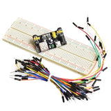 BREADBOARD 830PTS & 65PC WIRES & PSU MB102