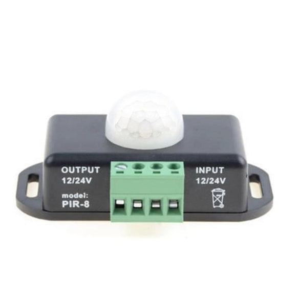 PIR SENSOR 12-24VDC 6A 1-10MIN ADJUSTABLE TIME DELAY