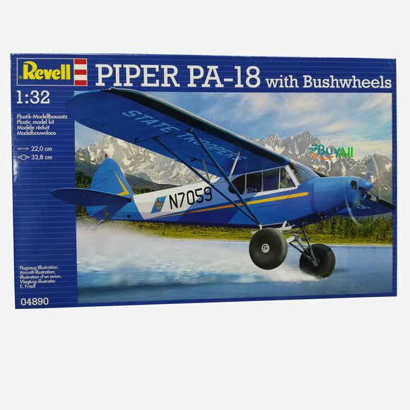 REVELL MODEL SET PIPER PA-18 WITH BUSHWHEELS 1/32 (REV04890)