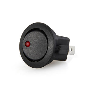 Rocker Switch 20A12VDC 3Pin Round ON/OFF Red LED 1PC