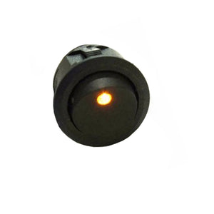 ROCKER SWITCH ROUND 20A12VDC 3PIN ON/OFF YELLOW LED