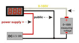VOLT METER DC 0-100V  BLUE LED DISPLAY PANEL